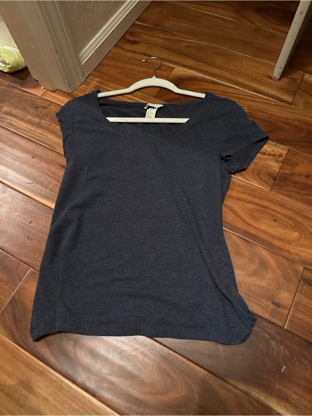 H&M Navy Scoop Neck Short Sleeve Tee